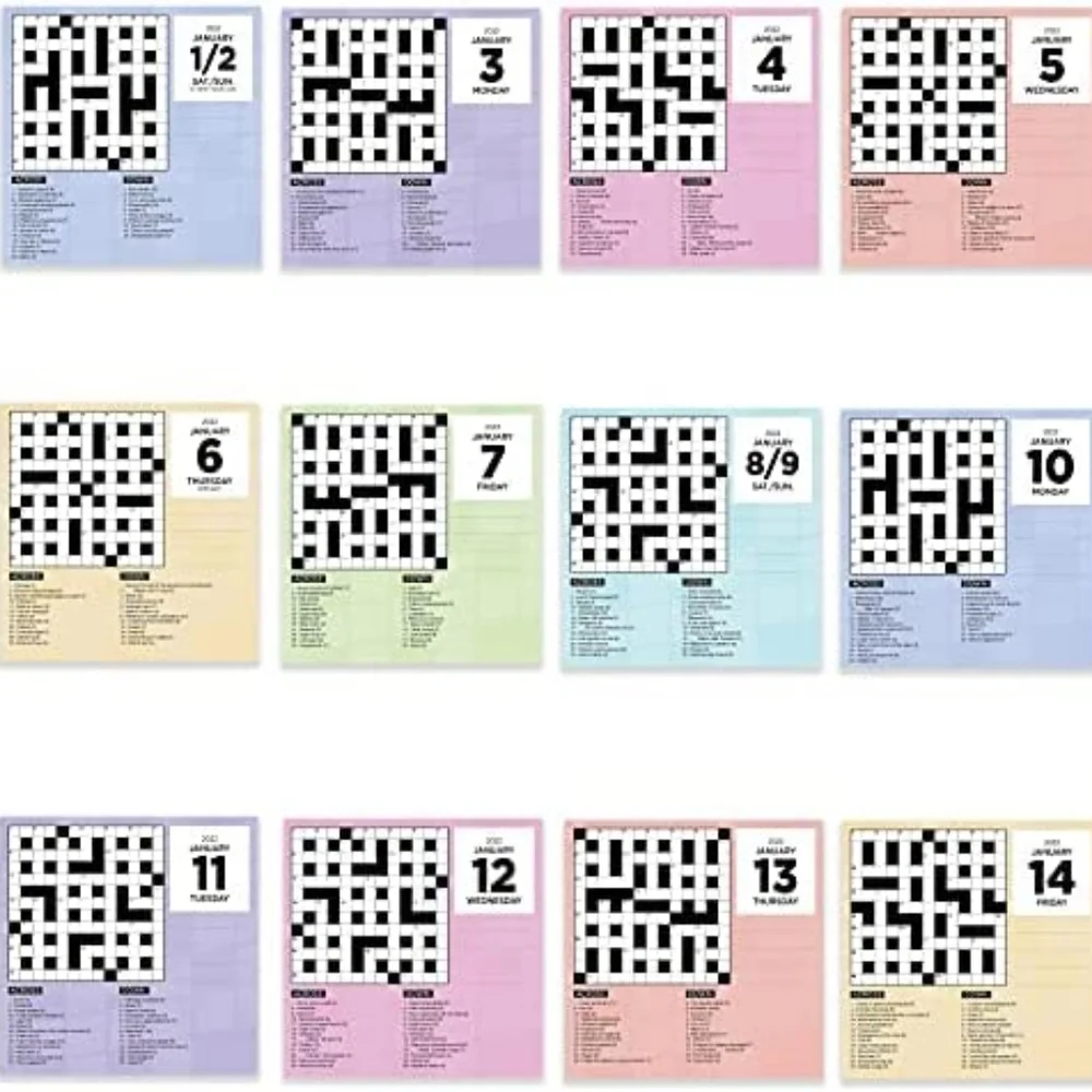 TF PUBLISHING - 2022 Crossword Puzzles Daily Desktop Calendar